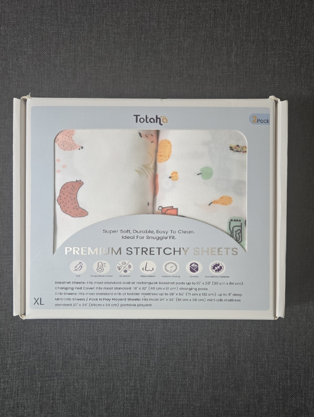 New Premium Stretchy Crib/Bassinet Sheets with Farm Prints (2-Pack)